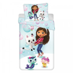 Mikrokiududest laste voodipesu &uuml;heinimesevoodile 140x200 cm Gabby's Dollhouse "bubbles" - Jerry Fabrics