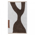 Valge-pruun pestav puuvillane vaip 50x80 cm Figura - Mette Ditmer Denmark