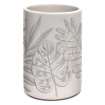 Valge keraamiline hambaharja tops Amber - douceur d'int&eacute;rieur