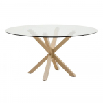 &Uuml;mmargune s&ouml;&ouml;gilaud klaasist pealispinnaga &oslash; 150 cm Argo - Kave Home