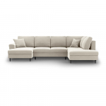 Beež sametist panipaigaga nurgadiivanvoodi (parem nurk/"U"-kujuline) Kyoto - Cosmopolitan Design