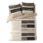 Pruun puuvillane voodipesu kahekohalisele voodile 200x200 cm So Natural - douceur d'int&eacute;rieur