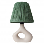 Roheline lauavalgusti paberpunutisest varjuga (k&otilde;rgus 40 cm) - Opviq lights
