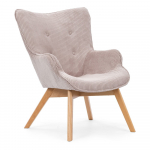 Heleroosa velvetist tugitool Niko - Ropez