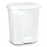 Valge pedaaliga plastikust pr&uuml;gikast 30 l - Orion