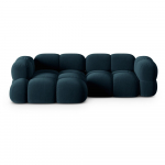 Tumesinine sametist nurgadiivan (vasak nurk/laiendiga) Loretto &ndash; Cosmopolitan Design