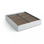 Helehall polsterdatud kaheinimesevoodi panipaigaga/ilma peatsita, koos raamiga 200x200 cm Susan &ndash; Micadoni