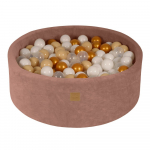 Beež sametist pallibassein &oslash; 90x30 cm Montessori - Meowbaby