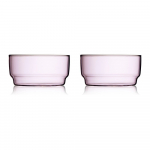 Roosad klaasist kausid 2tk komplektis 500 ml Torino - Lyngby Glas