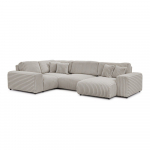 Helehall velvetist nurgadiivan (vasak nurk/U-kujuline) Justin - Ropez