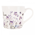 Valge/lilla portselanist kruus 430 ml Louka - Orion