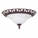 Tumepruun laelamp klaasist varjuga, &oslash; 38 cm Rustica - Trio
