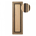 Must k&auml;sitsi kootud džuudist vaip 70x200 cm Jutta - Hanse Home