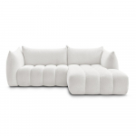 Valge bukleekangast nurgadiivan (parem nurk) Azra - Bobochic Paris