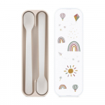 Beežid plastmassist laste lusikad 2 tk komplektis Sunshine & Rainbow - Mepal