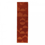 K&auml;sitsi kootud villane vaip terrakota v&auml;rvi 60x230 cm Gigi - Flair Rugs