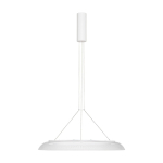Mattvalge alumiiniumist LED-rippvalgusti akr&uuml;&uuml;lklaasist varjuga, &oslash; 60 cm Mantle - Nova Luce