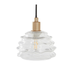 Kuldse v&auml;rvi klaasist ripplamp, l&auml;bim&otilde;&otilde;duga 15 cm Fall - Jotex