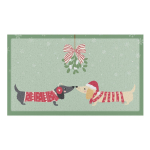 J&otilde;uluteemaline uksematt taaskasutatud plastist 40x70 cm Christmas Sausage Dogs - Artsy Doormats