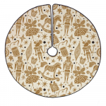 Puuvillane vaip j&otilde;ulupuu all , &oslash; 130 cm Golden Nut Cracker - Butter Kings