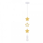 Kollane ja valge lastelamp metallist varjukaga Single - Candellux Lighting
