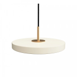 Valge LED rippvalgusti metallist lambivarjundiga &oslash; 15 cm Asteria Micro - UMAGE