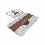 Valged-pruunid vannitoamatid 2 tk 60x100 cm - Mila Home