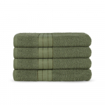 Tumerohelised puuvillased froteer&auml;tikud 4tk komplektis 50x100 cm - Good Morning