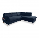 Tumesinine sametist nurgadiivan (parem nurk) Sweet Harmony - Miuform