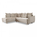 Beež velvetist nurgadiivanvoodi (vasak nurk) Lazy Lukka - Miuform