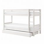 Valge m&auml;nnipuidust laste narivoodi koos panipaigaga PINO - Vipack