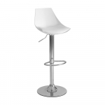 Valged kunstnahast reguleeritava k&otilde;rgusega baaritoolid 2tk komplektis (istme k&otilde;rgus 56,5 cm) - Casa Selecci&oacute;n