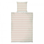 Punane-beež puuvill-satiinist voodipesu &uuml;heinimesevoodile 140x200 cm Align - Mette Ditmer Denmark