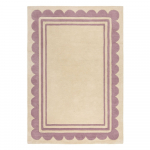 Lilla k&auml;sitsi kootud villane vaip 120x170 cm Lois Scallop - Flair Rugs