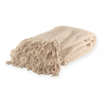 Valge-beež &scaron;enillist pleed 130x170 cm Renee - Tiseco Home Studio