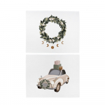 J&otilde;ulumotiiviga riidest lauamatid 2tk komplektis 35x47cm Festive Car - Butter Kings