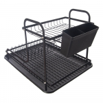 Must metallist kahetasandiline tilkumisalus 42,5x32 cm Radka - Orion