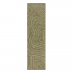 Khakiv&auml;rvi k&auml;sitsi kootud villane koridorivaip 60x230 cm Mesmerise Sage - Flair Rugs