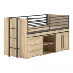 K&otilde;rge lastevoodi koos voodip&otilde;hja ja hoiuruumiga 90x200 cm Sam &ndash; Vipack