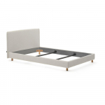 Hall polsterdatud &uuml;heinimesevoodi ilma voodip&otilde;hjata 90x200 cm Valma - Kave Home