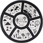 Must-valge pestav laste m&auml;nguvaip &oslash;120 cm My Home - Vitaus