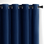 Tumesinine sametist dimout-kardin 140 &times; 245 cm Eyelets &ndash; Restilo