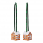 Keraamilised j&otilde;ulukaunistused 2tk komplektis 5 cm Gingerbread - K&auml;hler Design