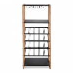 Must/naturaalsest metallist veinikapp, pudelite arv 20, 50x122x35 cm Isaac - Yes Everyday