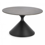 Must &uuml;mmargune kohvilaud marmorist pealispinnaga, &oslash; 70 cm Joona - Bizzotto