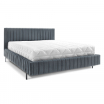 Sinine polsterdatud kaheinimesevoodi koos panipaiga ja voodip&otilde;hjaga 180x200 cm Plissa - ELTAP