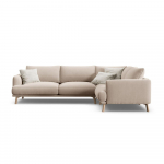 Beež sametist nurgadiivan (parem nurk/L-kujuline) Naomi - Micadoni