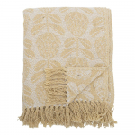 Kollane puuvillaseguga tekk 130x155 cm Pratello - Bloomingville