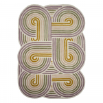 Roheline k&auml;sitsi kootud villane vaip 140x200 cm Spiral Shaped - Flair Rugs