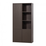 Tumepruun m&auml;nnipuidust moodulkapp 108x215 cm Meggy - WOOOD